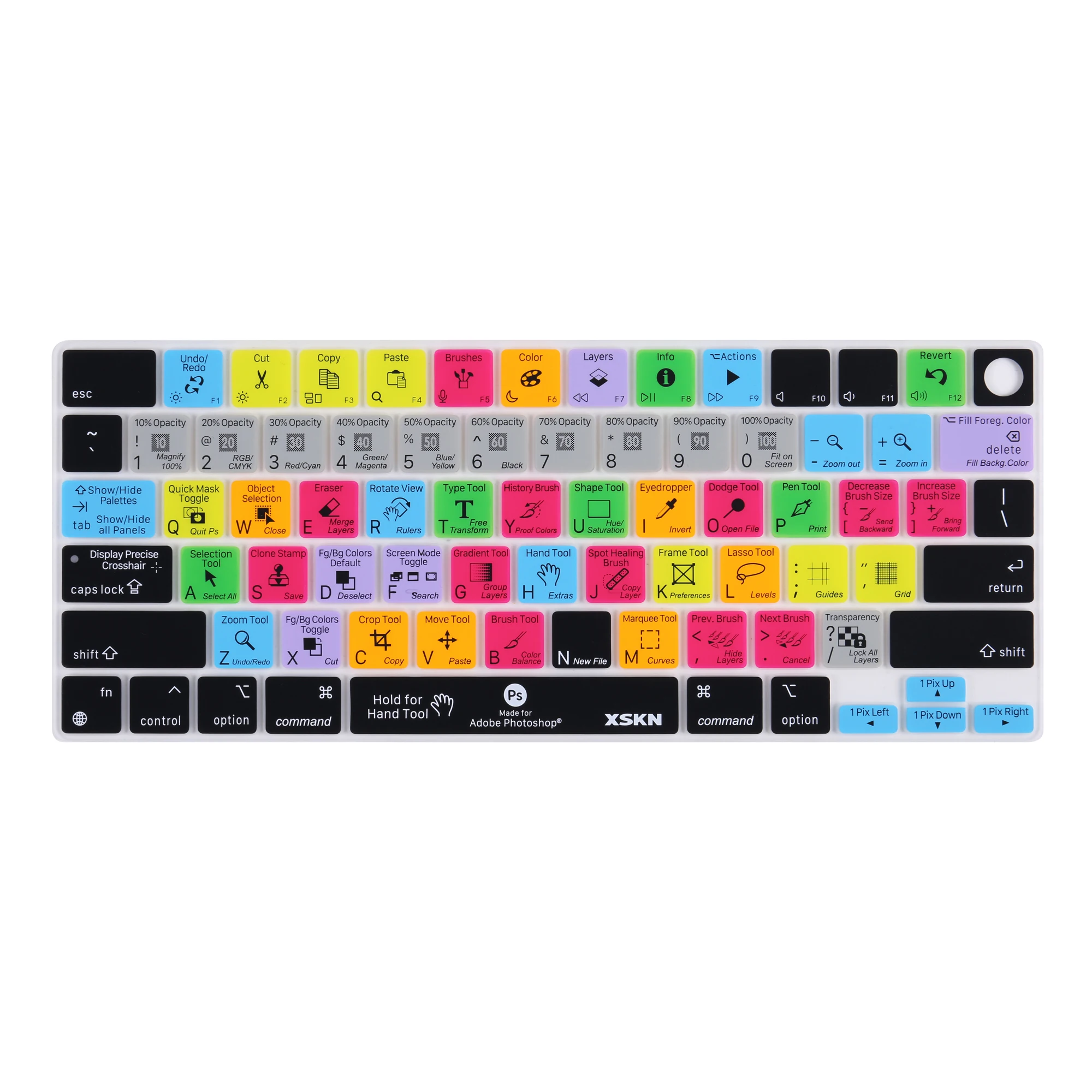 

XSKN Photoshop Keyboard Cover for Touch ID With Macbook Pro 14.2 A2992 A2918 A2779 A2442 Macbook Pro 16.2 A2991 A2780 A2485