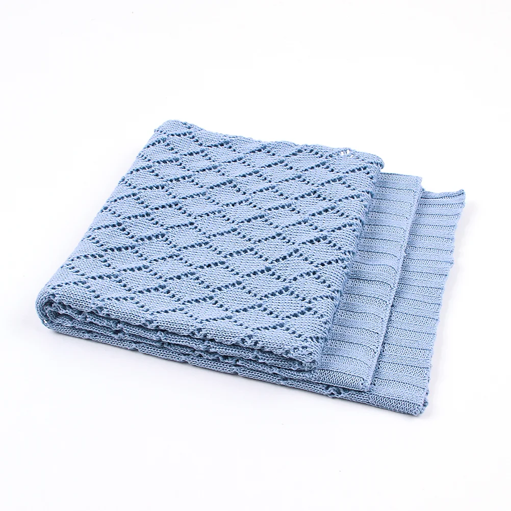 Infant Blanket Baby Stroller Warm Knit Throw Hollow Out Winter Girl Child Knitted