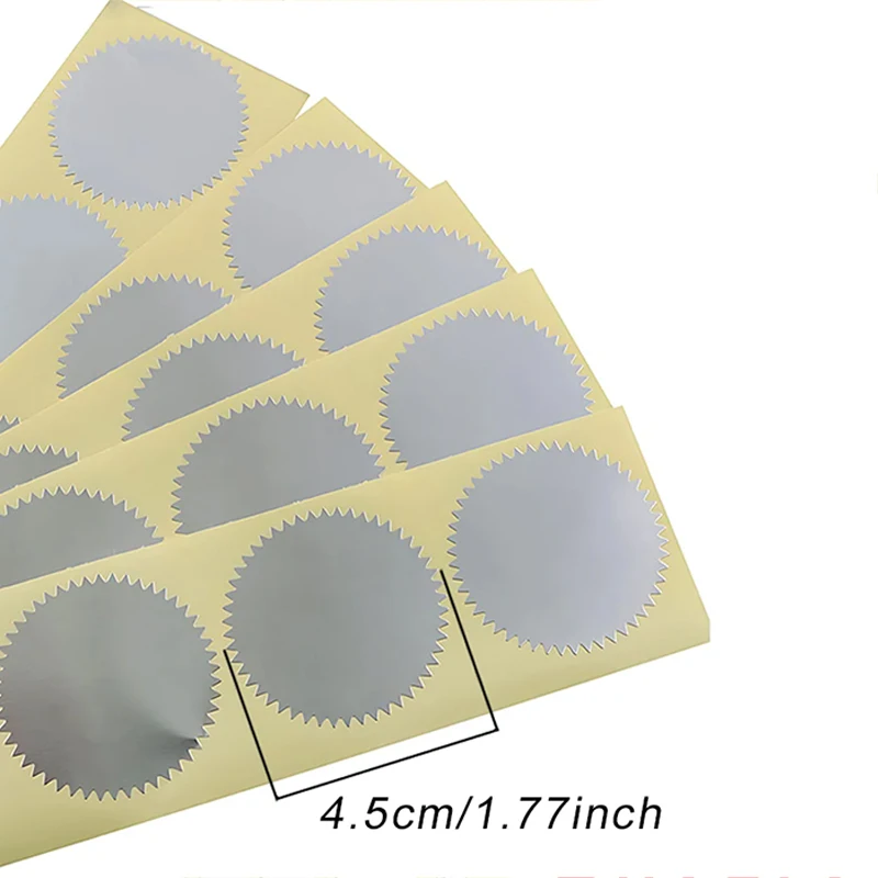 Metallic Embossed Stickers – Foil Textured Gear-Like Labels, Perfect for Product Seals, Envelope Decoration, DIY Crafts TMZ