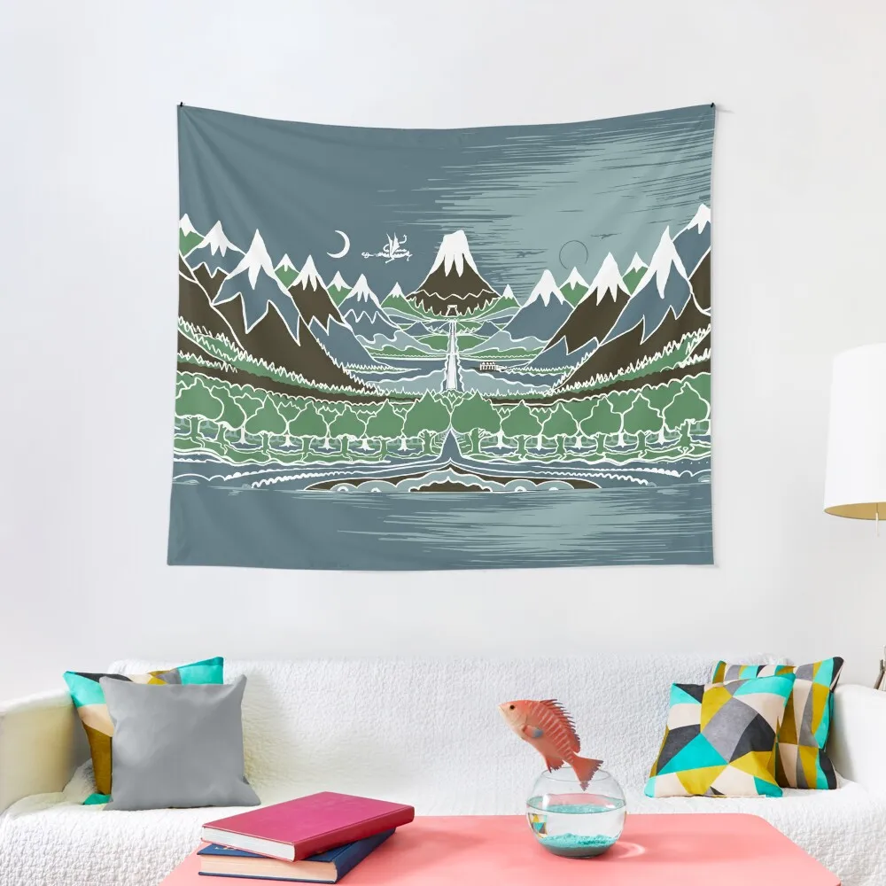 

Forest mountain path in the style of J.R.R.Tolkien Tapestry Decor For Room Room Decore Aesthetic Tapestry