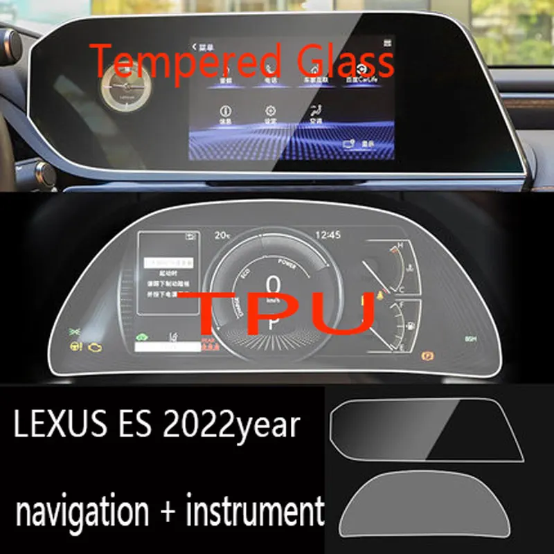 Screen Protective Film Car GPS Navigation Tempered Glass Screen Protector For LEXUS ES200 ES260 ES30h ES 2021 2022 Interior stic