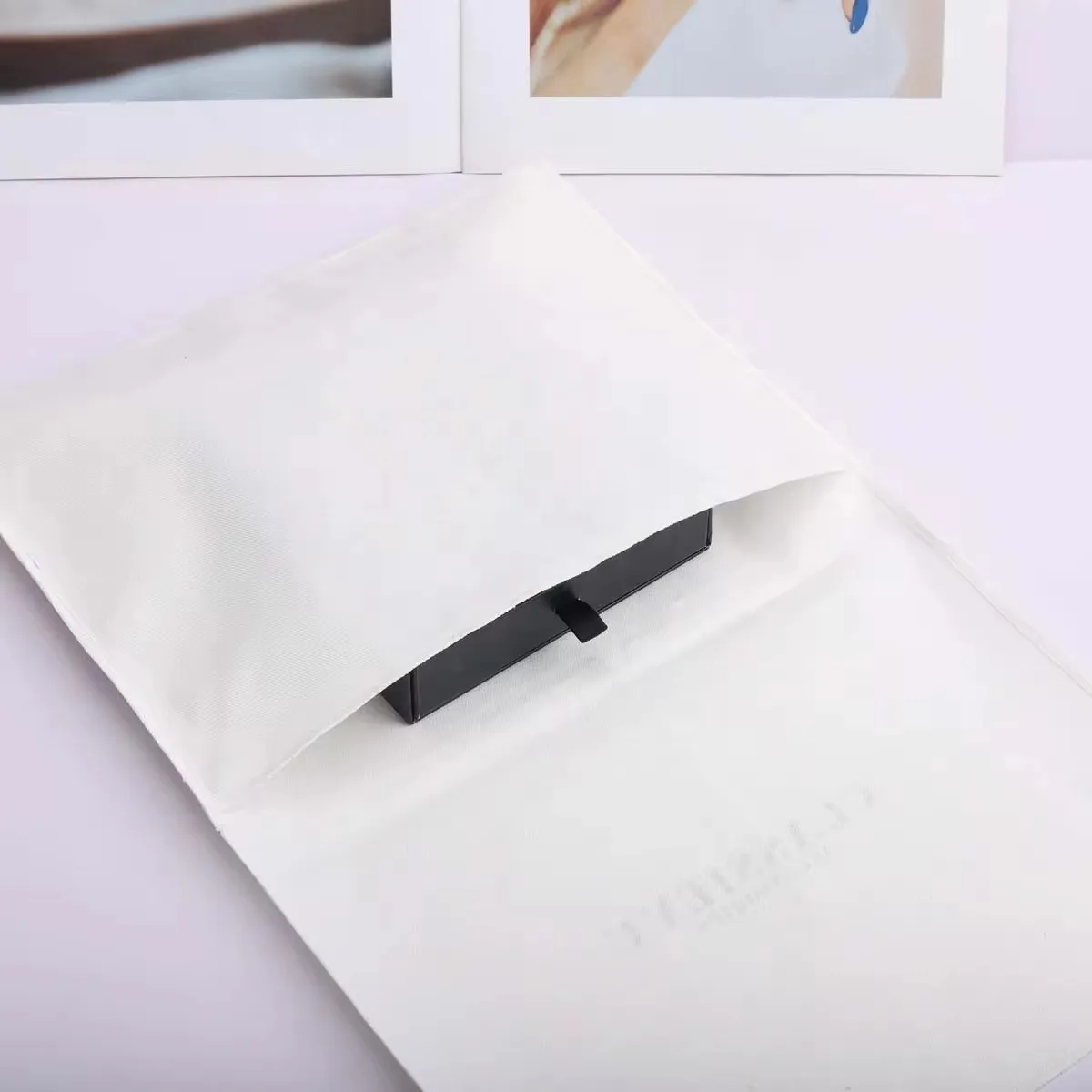 Cotton Twill Dust Books Wallet Handbag Packaging Bag Custom Logo Printing Cotton Gift Jewelry Envelope Pouch