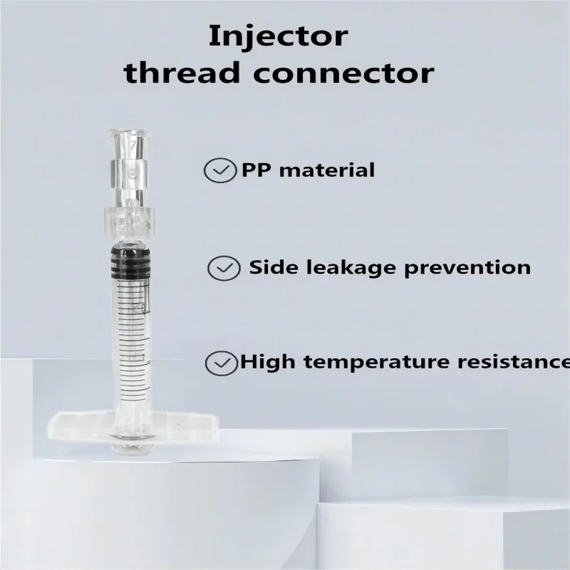 Transparent Luer Syringe Connector Pneumatic Parts Drug Guide Equipment Leak Proof Plastic Material