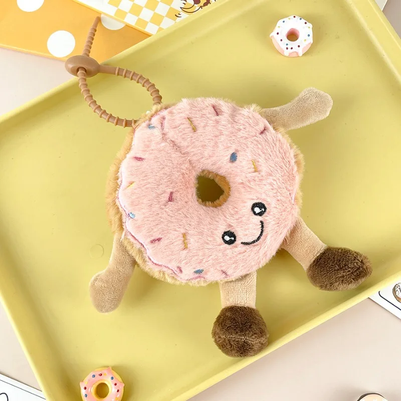かわいいシミュレーションドーナツぬいぐるみペンダントキーホルダー漫画ドーナツぬいぐるみペンダントぬいぐるみソフトドーナツキーリング子供ギフト
