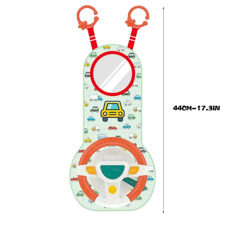 Baby Car Seat Toy Simulation Musical Steering Wheel Toy With Light Activity Seat Travel Toddler Toys For Infant Girl Boy Gifts