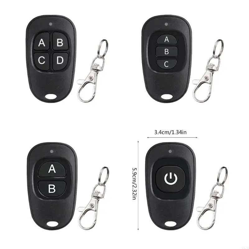 QX2B การเรียนรู้อัจฉริยะระยะไกลปุ่ม 1-4Keys เปิดประตูโรงรถ