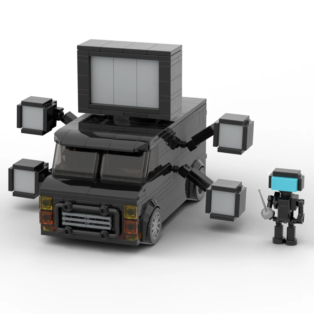 Игрушечный поршень Moc Skibidi для туалета, камеромен, ТВ-человек, Ван скибиди, игрушечный конструктор с персонажами автомобиля, образовательная игрушка для детей, подарки