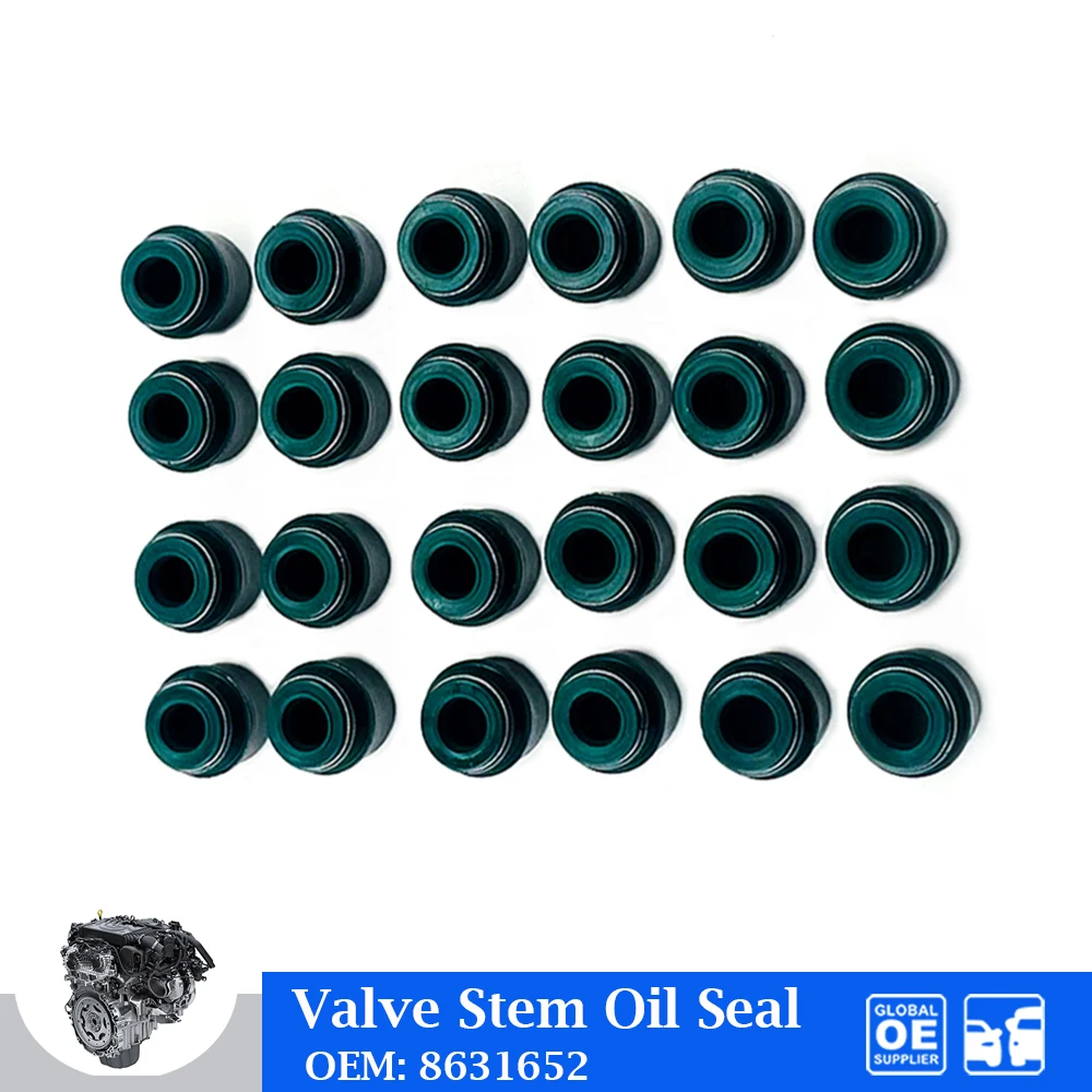 

24 PCS/Set Engine Valve Stem Oil Seal For Land Rover 3.2 Volvo XC90 XC60 S60 S80 S90 V60 V70 V90 XC40 Car Accessories 8631652