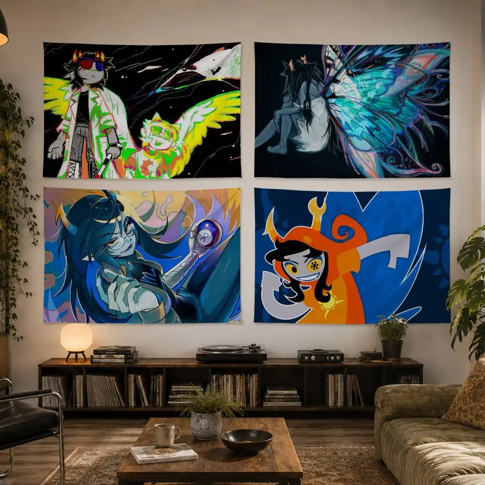 H-Homestuck Vriska Flag Digital Printing Banner for Garage Wall Out Door Decoration