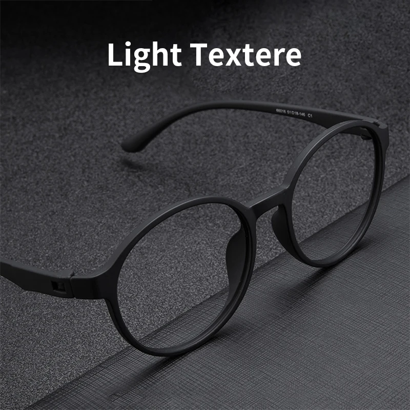 MOMOJA Ultra Light TR90 Round Fashionable Glasses Retro Trend Comfortable Optical Prescription Glasses For Men And Women 66016