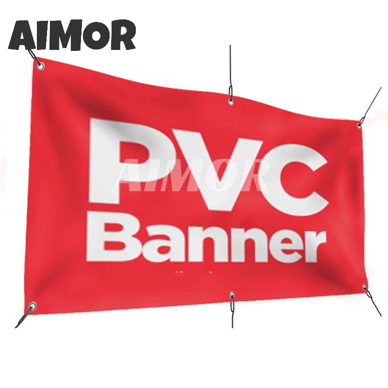 AIMOR Advertising Customization Flex Banner Outdoor Spray Cloth DIY LOGO Background Print Pvc Vinyl Publicity Sport Promotion