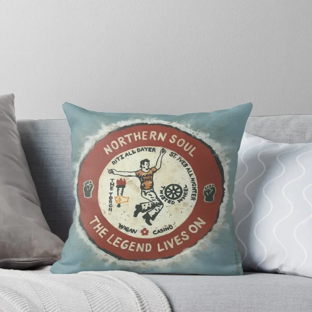 

Legend Lives on Northern Soul Patch Throw Pillow Cushions For Sofa christmas cushions covers Luxury Sofa Cushions Pillow