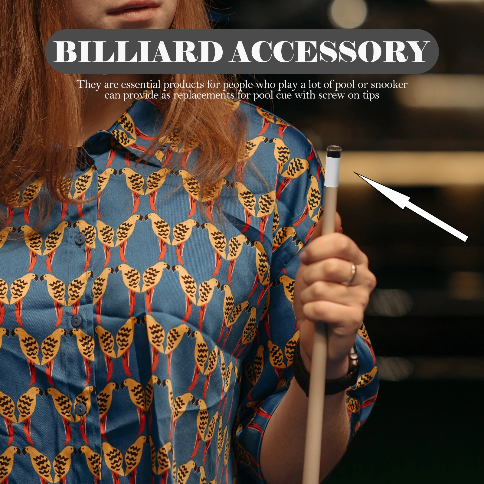 

5Pcs Cue Tips Billiard Accessories for Pool Cue Sticks Strong End Caps Prevent Cracking Easy Installation No Tools