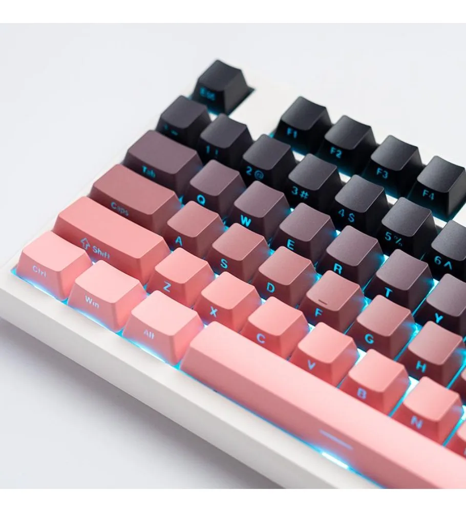 BlackBerry side-engraved translucent keycaps gradient OEM high PBT compatible with wooting cougar ATK made68