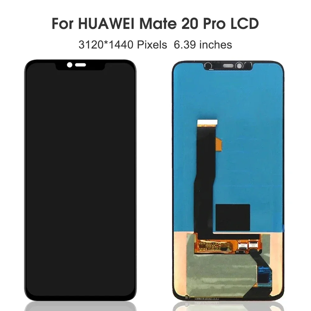 For HUAWEI Mate 20 Pro 6.39\'\'For Mate20 Pro LYA-L09 L29 AL00 LCD Display Touch Screen Digitizer Assembly Replacement