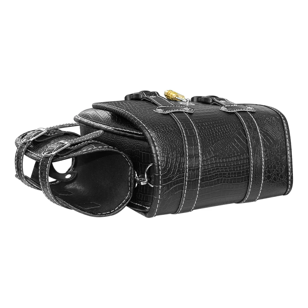 Motorcycle Side Saddlebag PU Leather Waterproof for Sportster XL883L XL1200 for Honda Rebel CMX 500 300 1100 Travel Luggage Bag