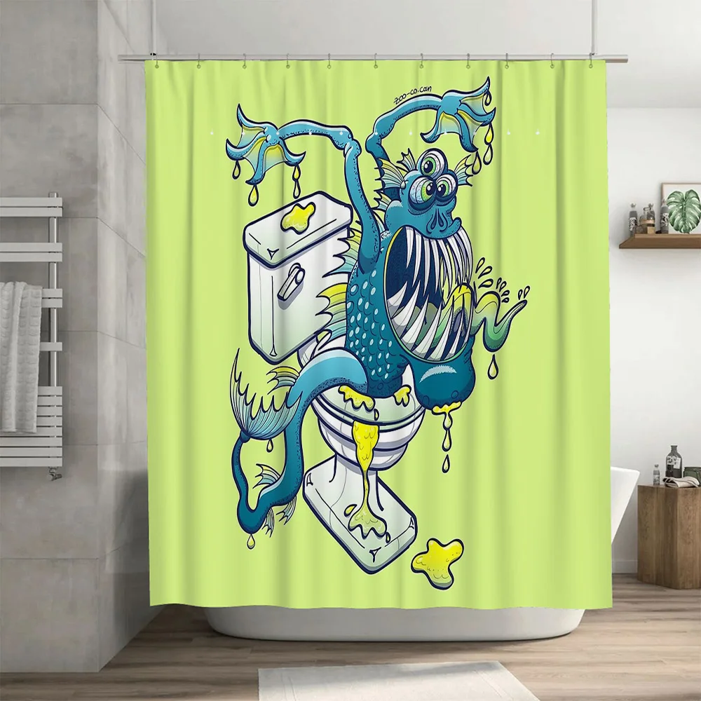 Ozean Meeresschildkröte Duschvorhang Wasserdicht Badezimmer Dekor Tropische Fische Blau Natur Coastal Vibes Strand Thema Home Decor