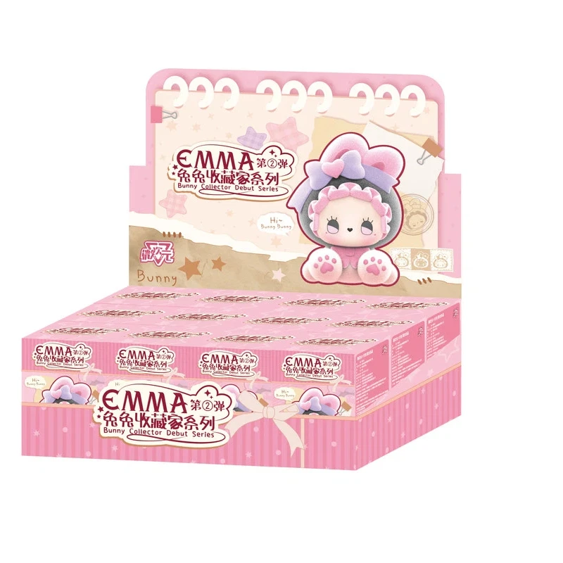 Authentieke Emma Bunny Collector Series 2 Blind Box Leuke gevlokte Kawaii verzamelpoppen Desktopornamenten Cadeau voor tienermeisjes - afbeelding 2