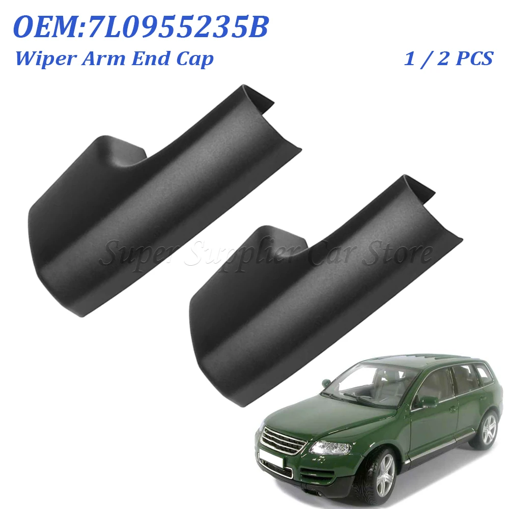 Plastic Nut Cover Front Wiper Arm End Cap ABS 1/2PC 7L0955235B Easy Installation For Touareg Car Accessories