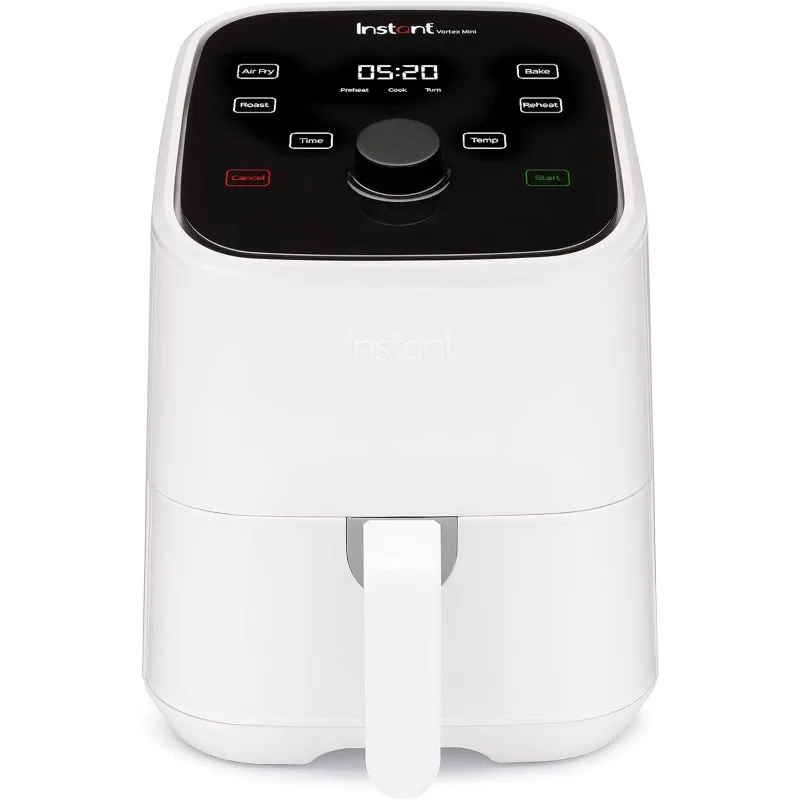 

2QT Mini Air Fryer,Small Air fryer that Crisps,for Quick Easy Meals,Includes over 100 In-App Recipes,is Dishwasher-Safe,White