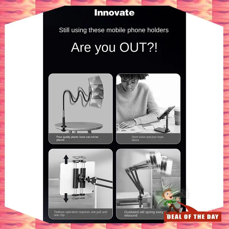 

24-Hour Delivery Tablet Stand Desktop Support Stand Phone Holder 360° Rotating Folding Office Fixing Magnetic Bracket