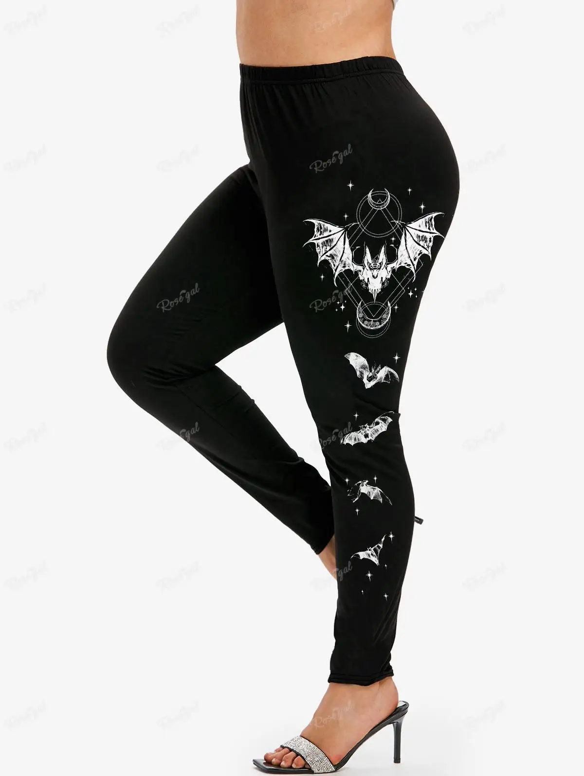 XS-6X Plus Size Gothic Women\'s Skinny Leggings 3D Skull Cat Dinosaurs Print Pencil Pants Bottoms Female All Season Wear Trousers