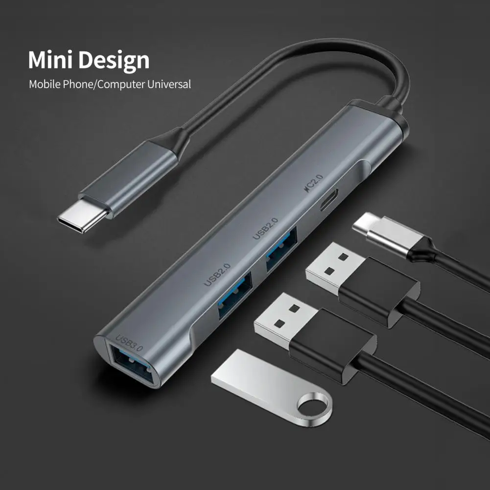 

Type-C Docking Station Compact Efficient Aluminum Alloy Shell USB 2.0 3.0 USB-C Multi-port Expander Hub for Laptop