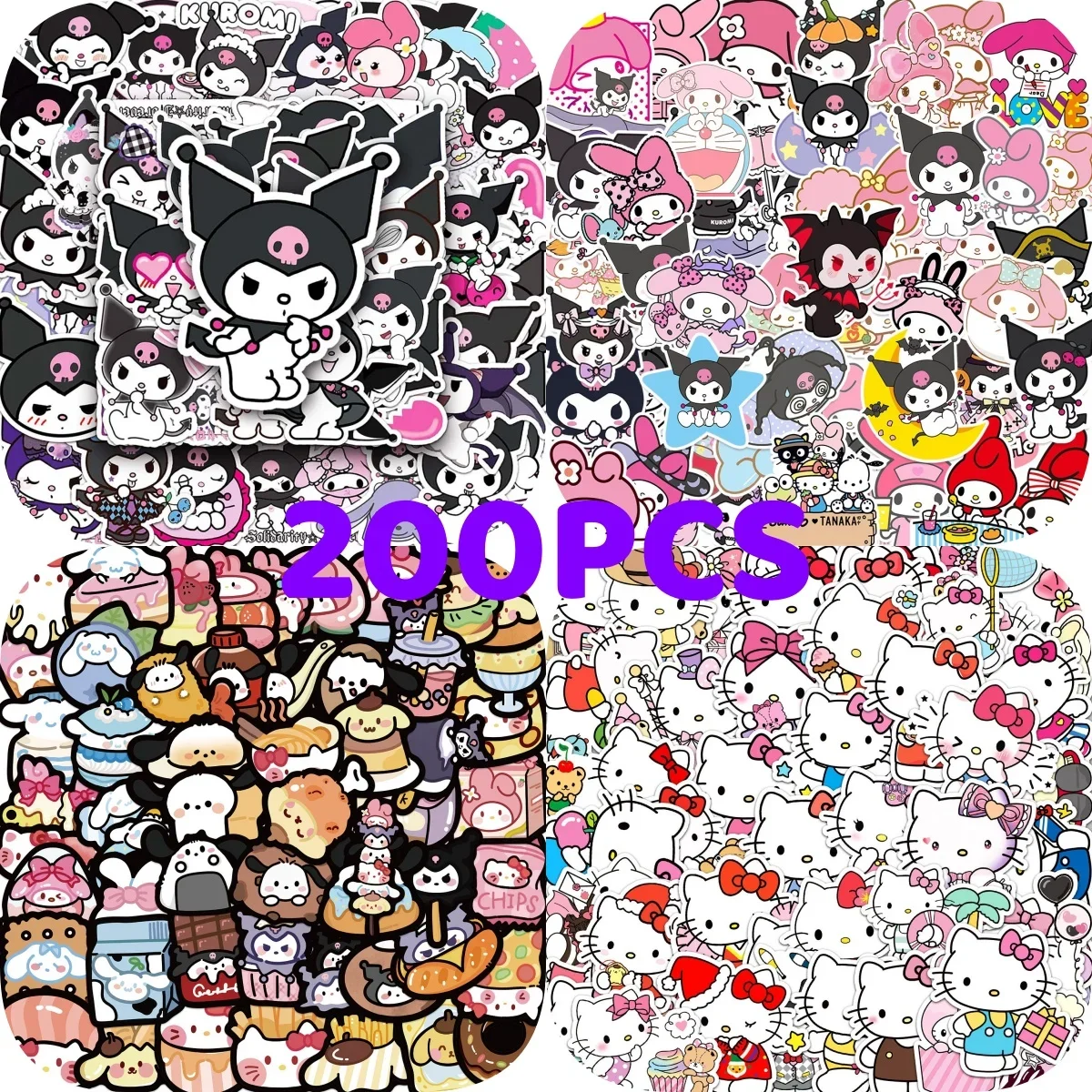 

Sanrio мультяшные наклейки периферийные устройства Hello Kitty Melody DIY украшения гитара чехол для телефона чемодан водонепроницаемые наклейки аксессуары