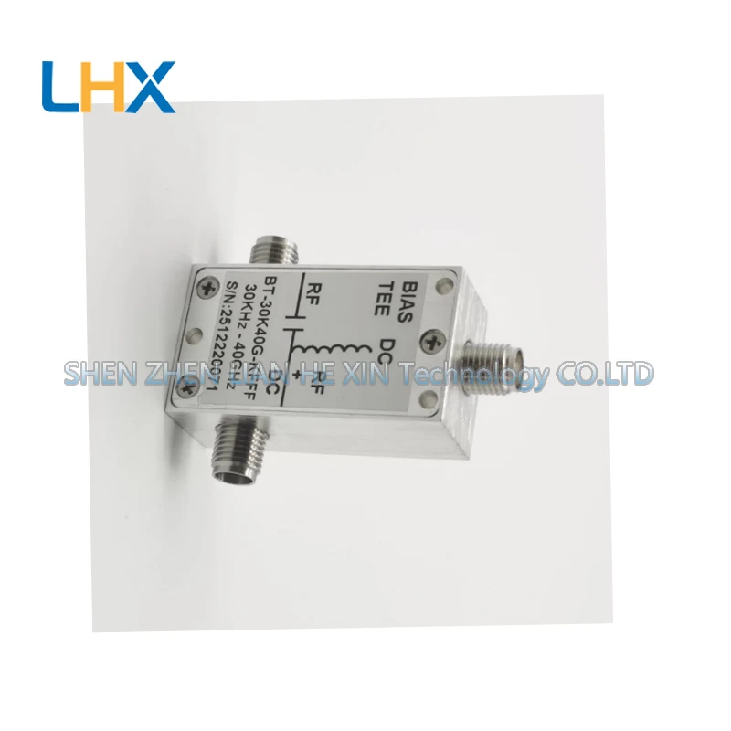 30KHz - 40GHz 30V/1A 2.92mm female connector 2W RF microwave T-type biaser feed device