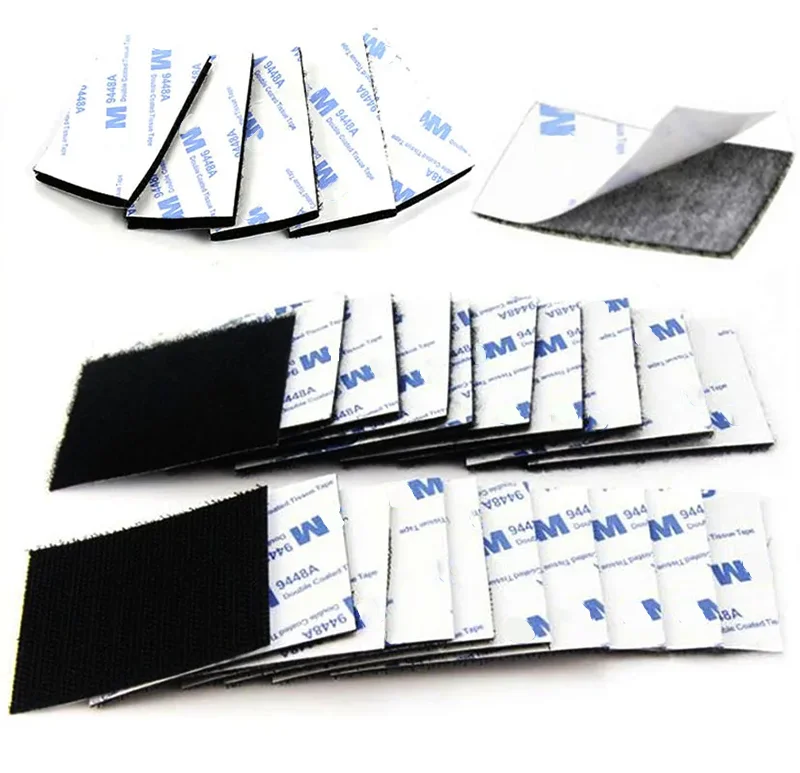 10 Stück starke selbstklebende Klettverschlüsse Rechteckige Nylon-Aufkleber Klebeband mit starkem Kleber für DIY-Bastelarbeiten Selbstklebende Nylonaufkleber Stark haftender Klettverschluss Starkes Befestigungsband – Detail 10