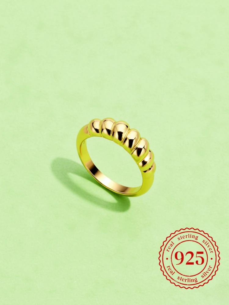 

925 Sterling Silver JamesAvery Vintage Croissant Rings for Women Anniversary Engagement Wedding High Quality Fine Jewelry Gift