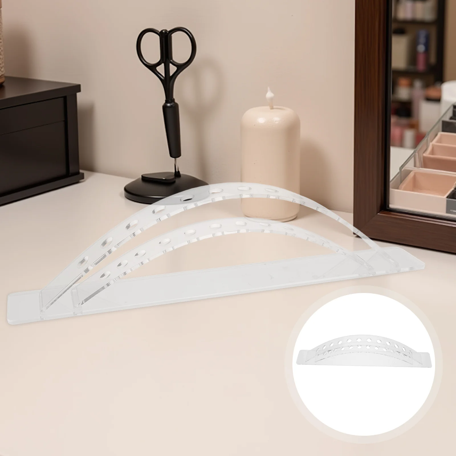 

12-Slots Clear Acrylic Makeup Brush Holder Organizer Rack Vanity Pen Display Stand for Home Office School Tools