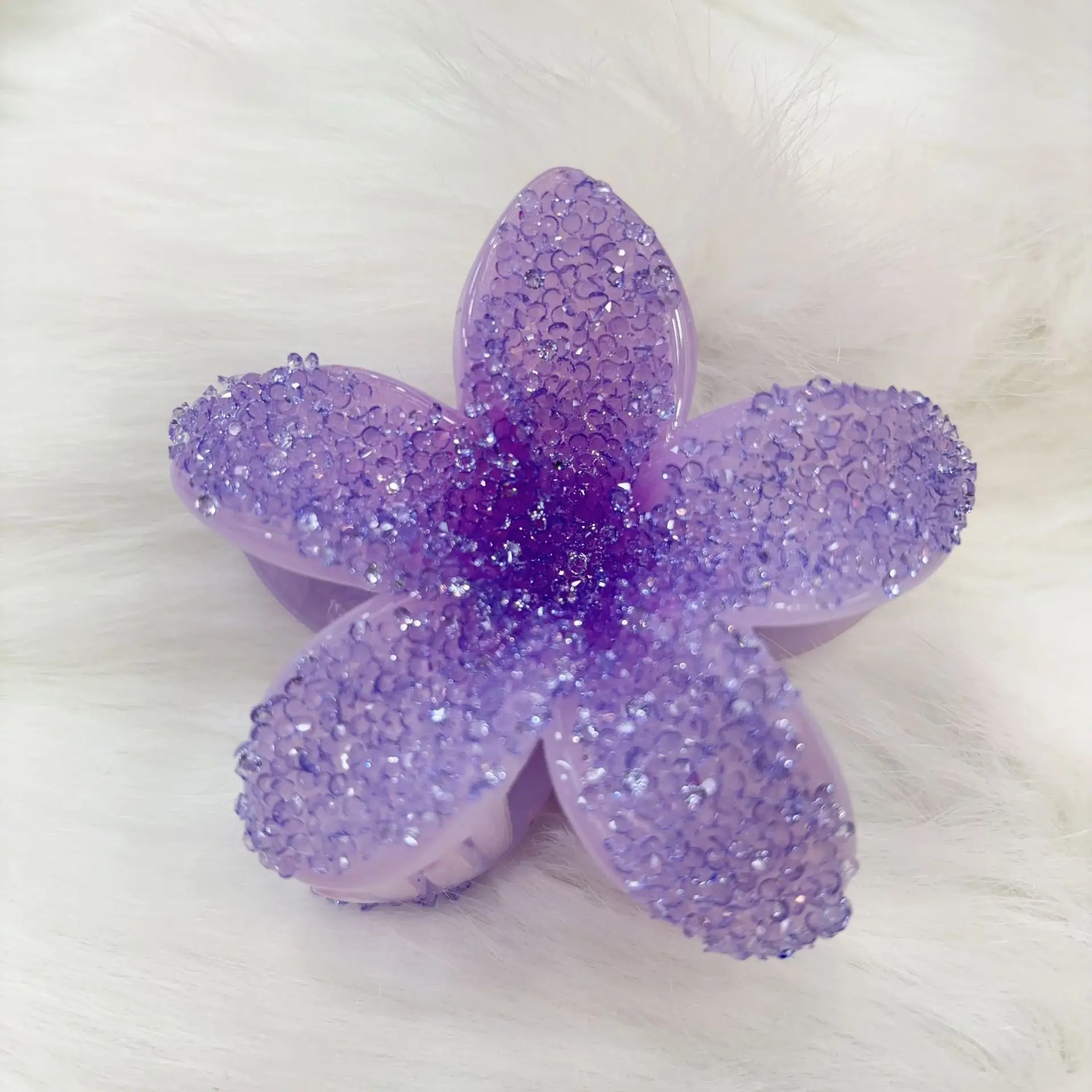 Nouvelle pince à griffes de fleur de forage à eau-Style haut de gamme, pince requin pour cheveux chignon, accessoire de cheveux scintillant pour les femmes