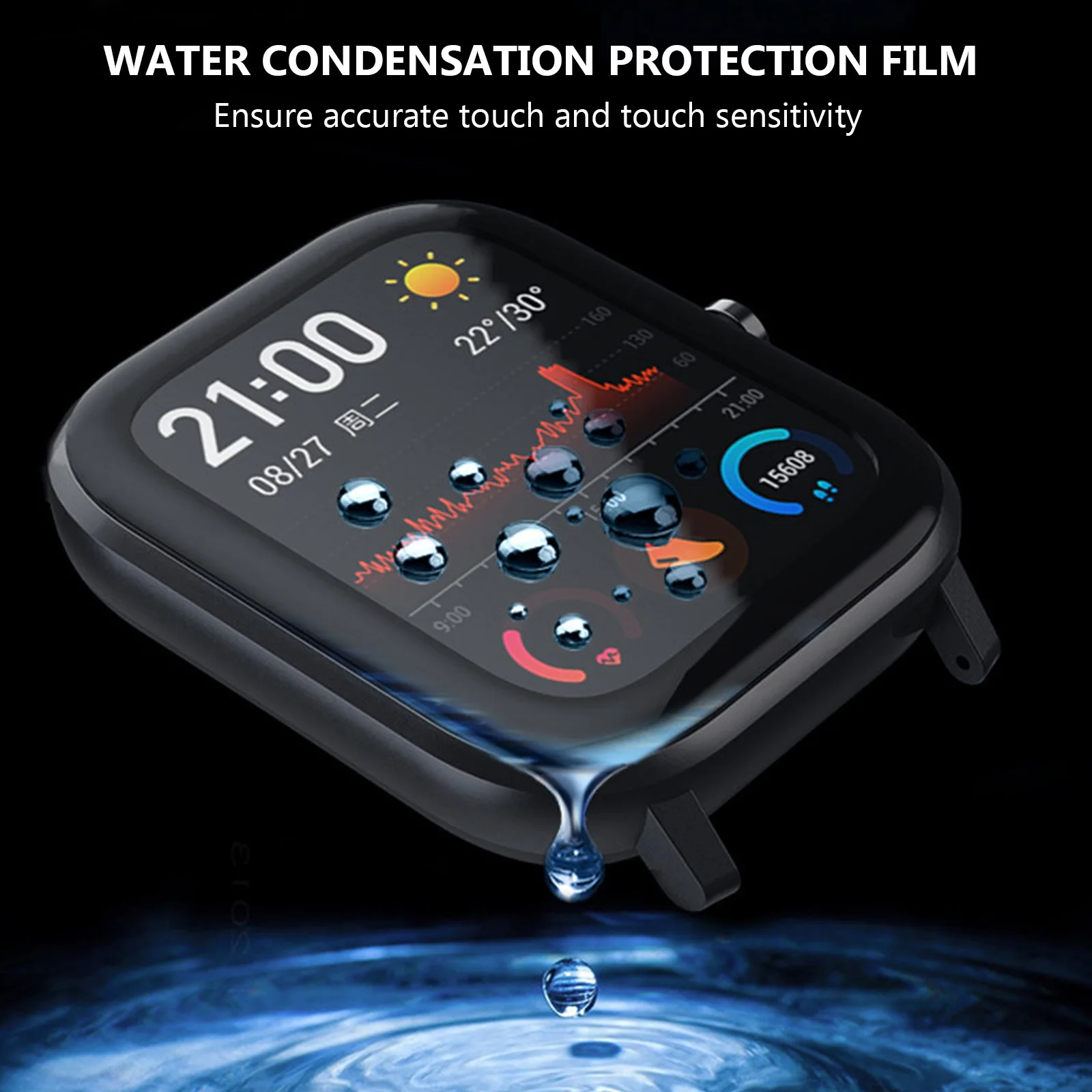 

1Set Smart Watch Protective Film for Pet Screen Protector Waterproof Scratch Resistant Explosion Proof High Touch