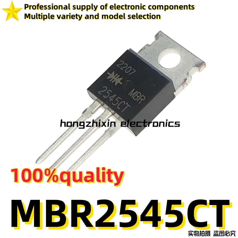 10 pezzi di nuovissima qualità MBR2545CT CTG B2545G diodo Schottky 30A 45V inserimento diretto TO-220