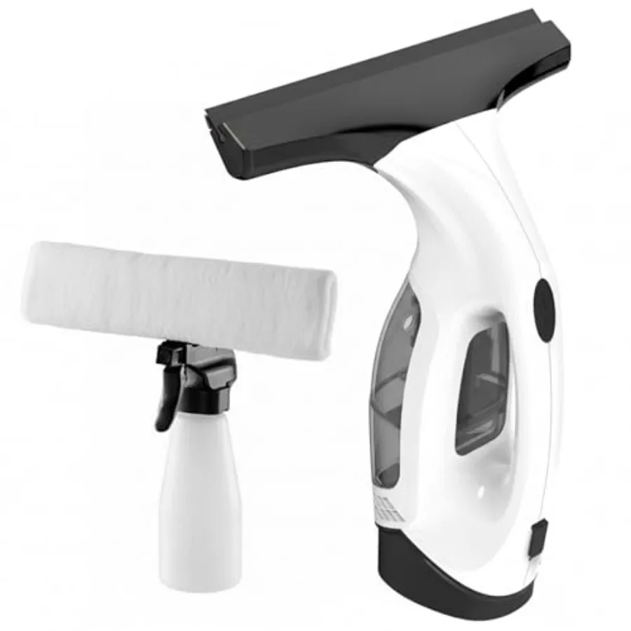 Cordless Window Vacuum Squeegee with Detachable Water Tank 2000Pa Strong Suction Rechargeable Glass Cleaner for Windows Shower