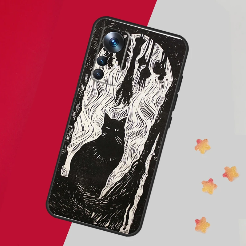 Witch Black Cat Case For Xiaomi 13T Pro 12T 11T 12 14 13 Lite 12X POCO F5 X3 X5 Pro X4 F4 M5 M5s F3 Cover