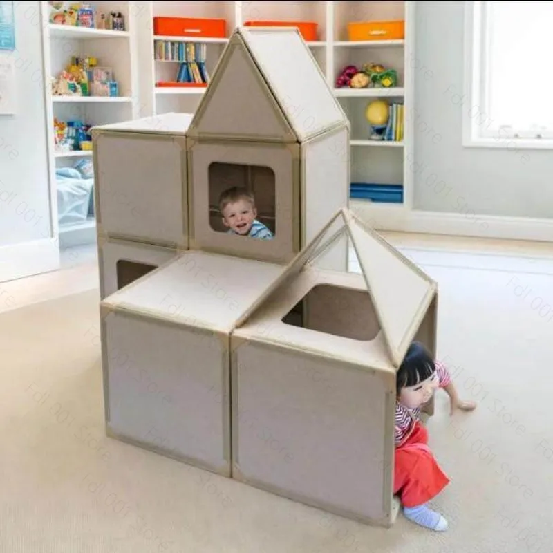 

Magnetic Panel Playhouse Large Set with Built-In Magnets for Construction Toys and Tent Toys