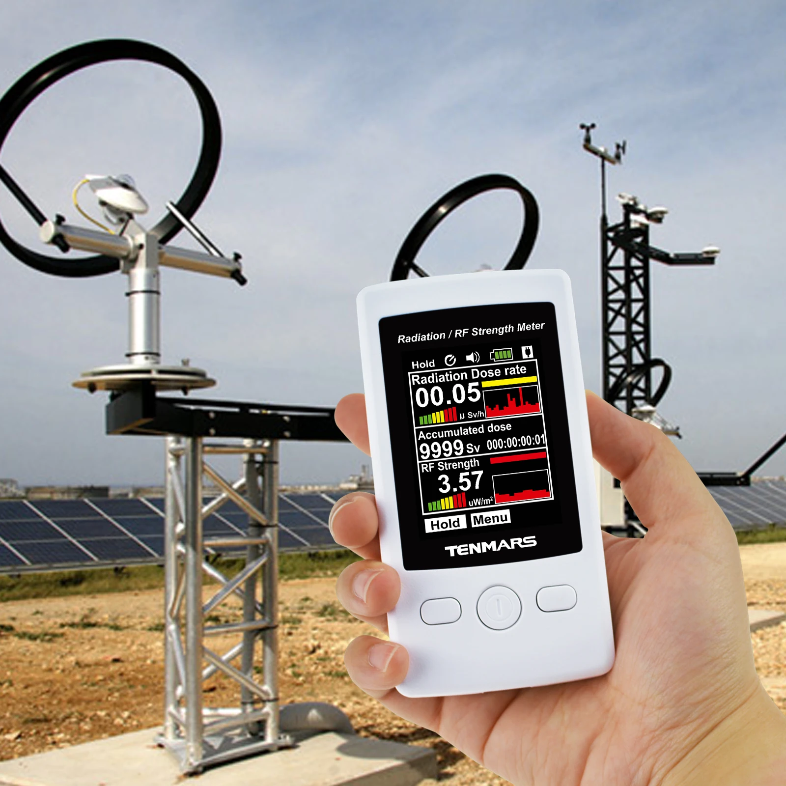 Professional 2-in-1 Radiation Detector: Geiger Counter, RF EMF Meter & Dosimeter for X-Rays, Gamma Beta Rays & Therapy (OEM)
