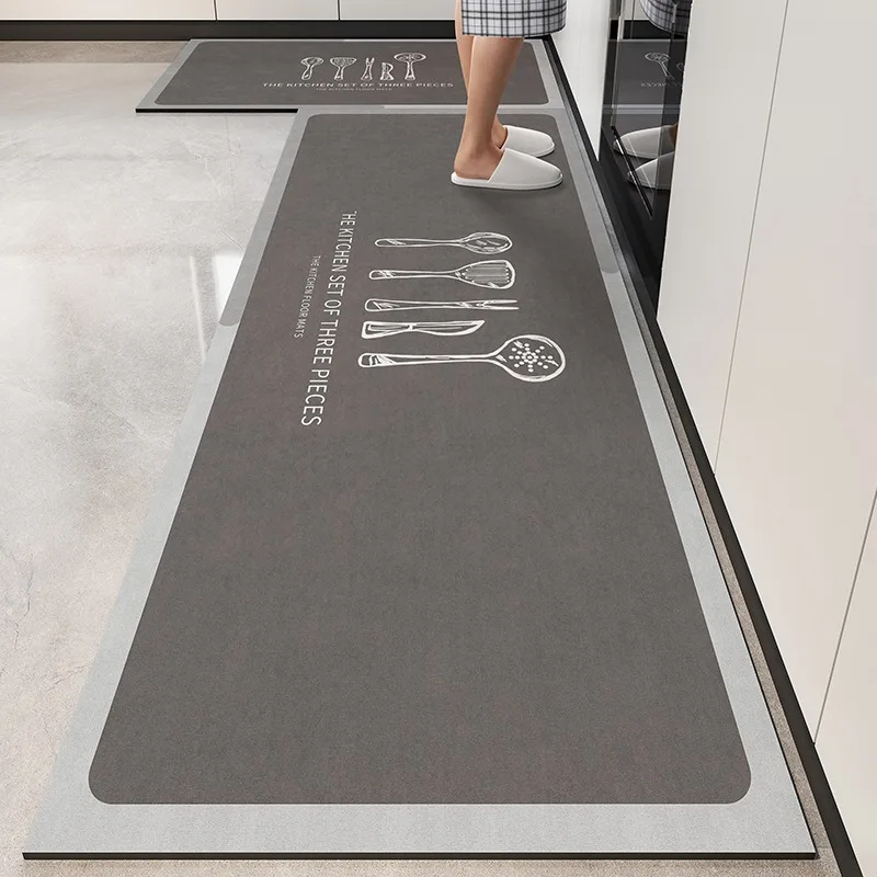 

Mat for Kitchen Pvc Waterproof Carpet Anti-slip Home Decoration Area Rug Leather Entrance Doormat Alfombra De Cocina 주방 깔개