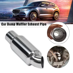 2/2.5 Inch Car Dump Muffler Exhaust Pipe Tip Sound Tuning Muffler Durable Stainless Steel Exhaust Muffler
