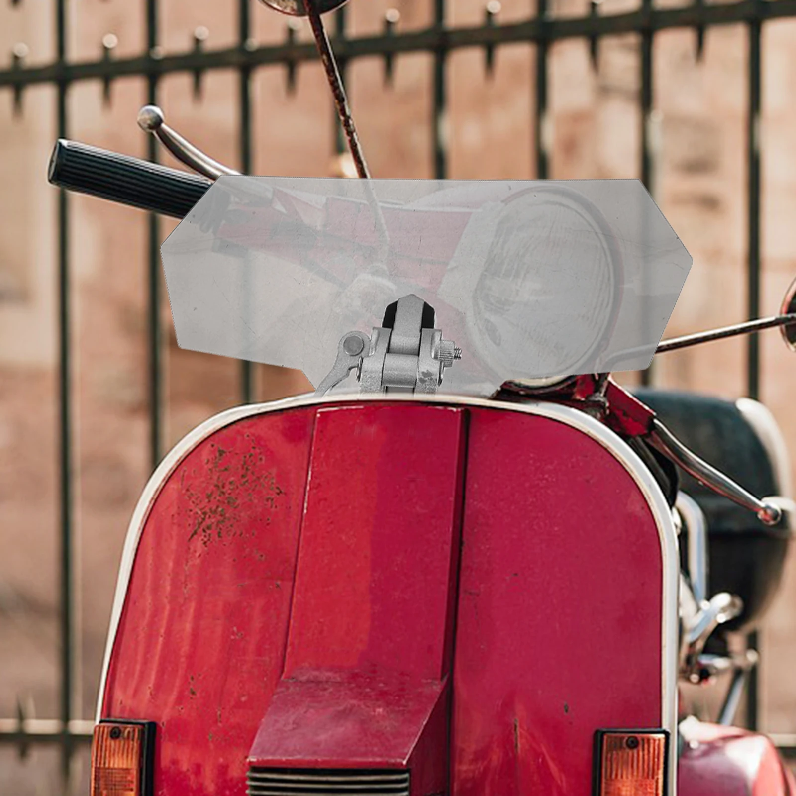 

Universal Motorcycle Windshield Extension Grey Silver Adjustable Clip On Wind Deflector Dirt Bikes Scooters Riders Long Ride