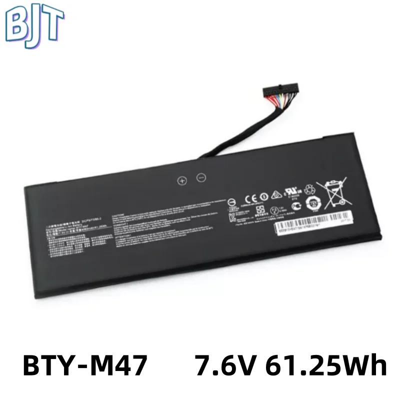 

New Lithium-ion 7.6V 61.25Wh 8060mAh BTY-M47 Laptop Battery For MSI GS40 GS43 GS43VR 6RE GS40 6QE 2ICP5/73/95-2 MS-14A3 MS-14A1