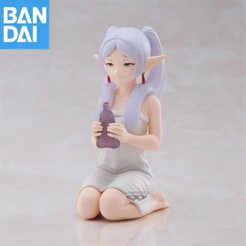 Genuine Bandai Banpresto Original Frieren: Beyond Journey's End Frieren Relax Time Anime Figure Toys Pvc Model Doll Gifts Toy