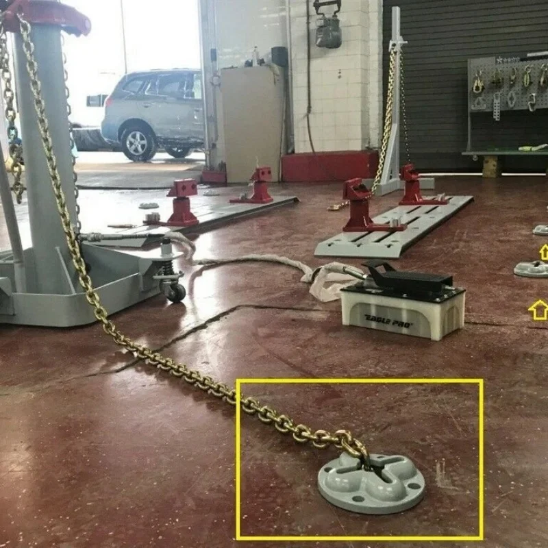 Lot 2 Auto Body Floor Anchor Pot Set DIY 10 Ton Hold Chain Slots In Ground Slot