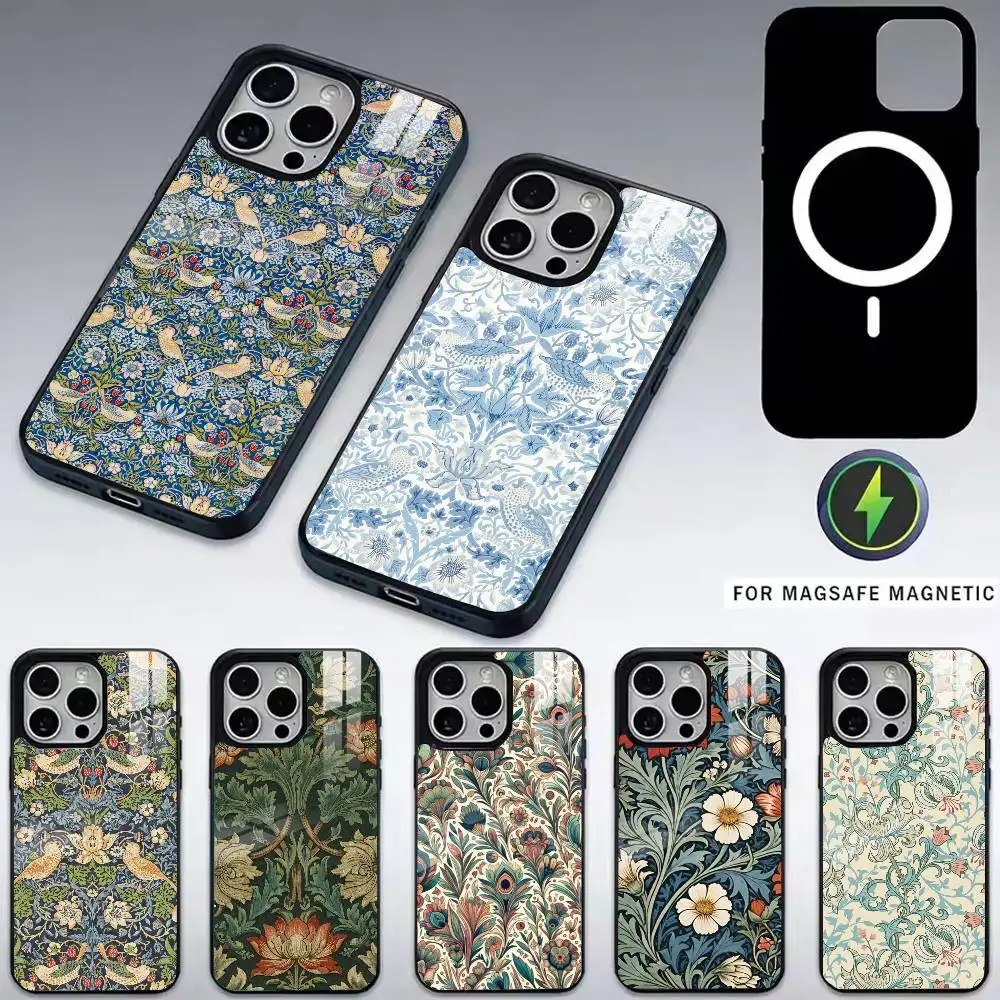 

William-m Morris-s Thief Design Phone Case For iPhone17,16,15,14,13,12,11 Plus,Pro Magnetic For Magsafe Wireless Charging
