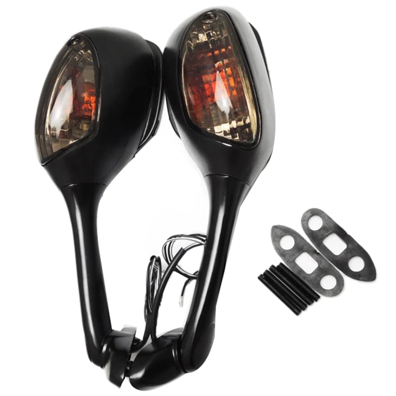 Motorcycle Mirror Rear View with Turn Signal Light Mirror for Suzuki GSXR600 750 2006-2010 GSXR 1000 2005 2006 2007