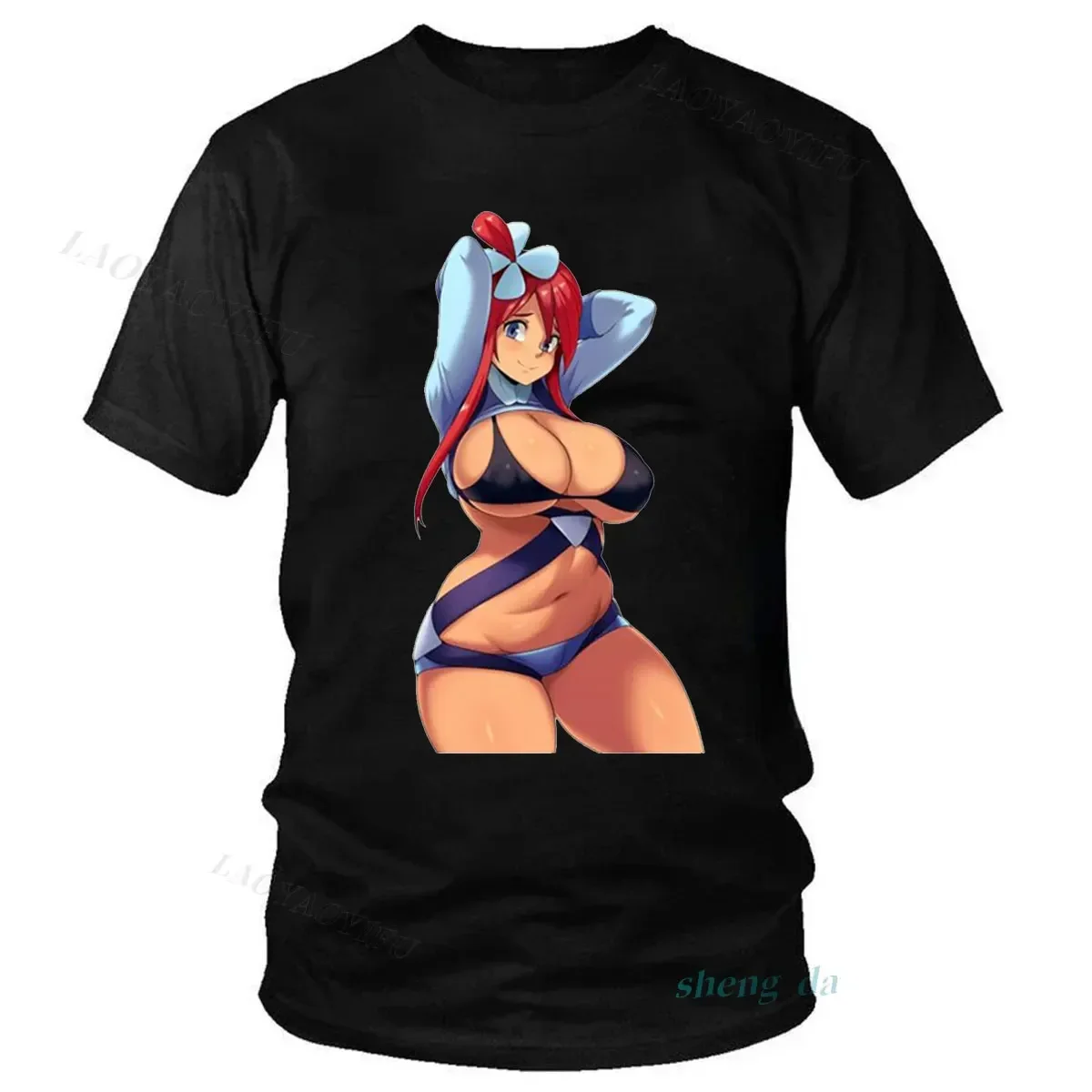 100% قطن ملابس مخصصة انمي ياباني Waifu تي شيرت للرجال Otaku s طباعة Ahegao هنتاي تي شيرت مثير بيكيني الفتيات الصبي بلايز