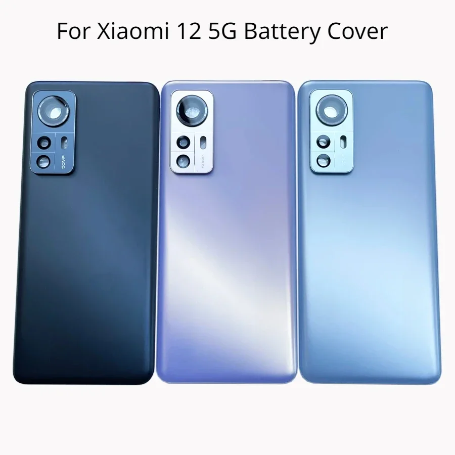 Back Glass Cover For Xiaomi 12 5G Back Door Replacement Battery Case For Rear Housing Cover with Camera Lens