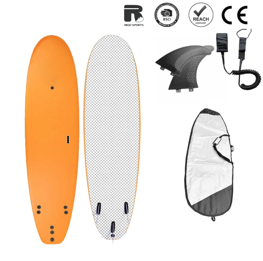 

7FT Soft Top Longboard Beginner Soft Surfboard Customized Design